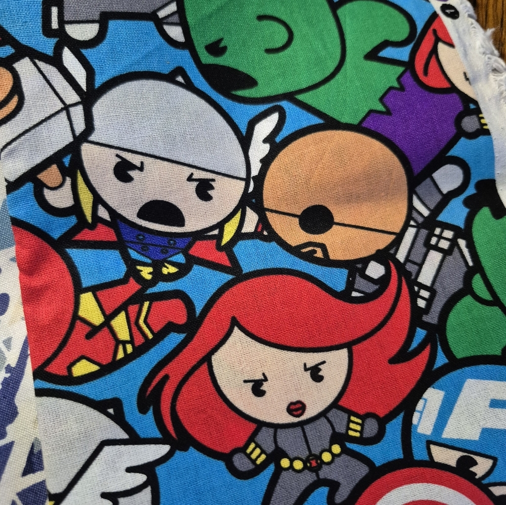 FABRIC!! Colorful Kids' Cartoon Print & Super Fun Cuts Of Fabric! - Picture 6 of 8